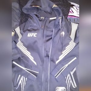UFC Venum MMA walkout fight night week hoodie black gold women's medium